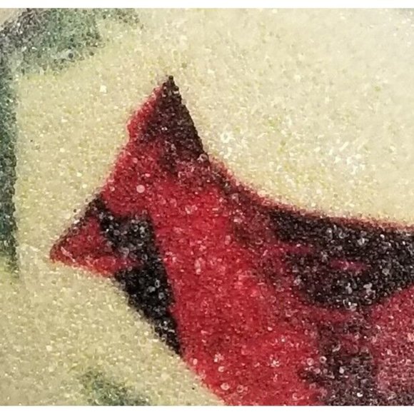 Decorative Christmas Balls Frosted Birds Cardinals Bulbs Pair Set Red Ornaments - Picture 10 of 10